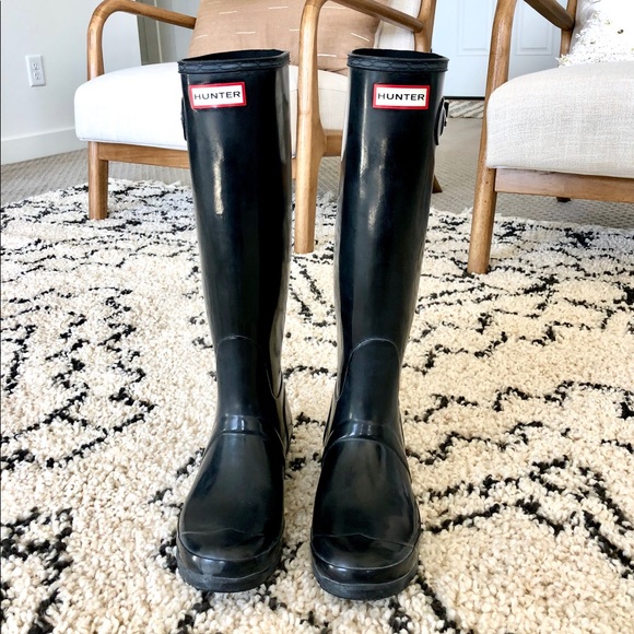 Hunter Original Tall Gloss Rain Boots - Picture 1 of 4